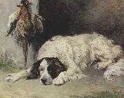 John emms An English Setter at the end of the Day (mk37) USA oil painting artist